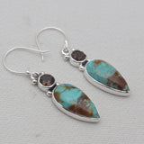 925 Sterling Silver Boulder Turquoise Earrings
