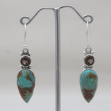 925 Sterling Silver Boulder Turquoise Earrings
