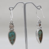 925 Sterling Silver Boulder Turquoise Earrings