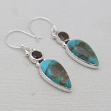 925 Sterling Silver Boulder Turquoise Earrings