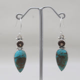 925 Sterling Silver Boulder Turquoise Earrings