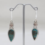 925 Sterling Silver Boulder Turquoise Earrings