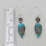 925 Sterling Silver Boulder Turquoise Earrings
