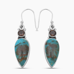 925 Sterling Silver Boulder Turquoise Earrings