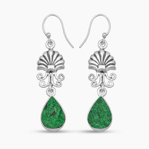 Uvarovite Silver Earrings