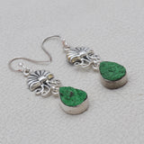 Uvarovite Silver Earrings
