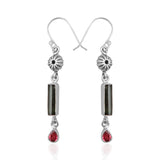 Natural Tourmaline Silver Earrings