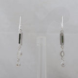 Rainbow Moonstone & Tourmaline Silver Earring Jewelry