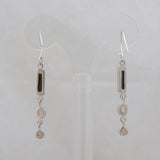 Rainbow Moonstone & Tourmaline Silver Earring Jewelry