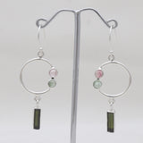 Tourmaline Silver Earrings