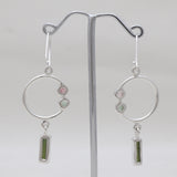 Tourmaline Silver Earrings