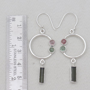 Tourmaline Silver Earrings