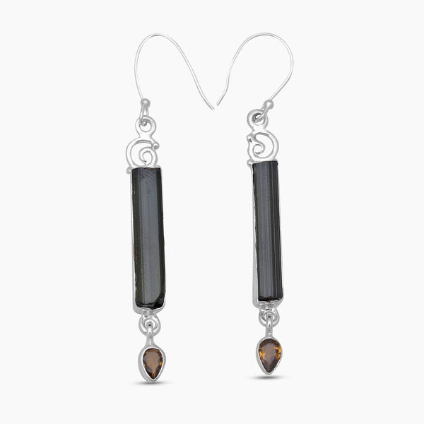 925 Sterling Silver Tourmaline Earrings