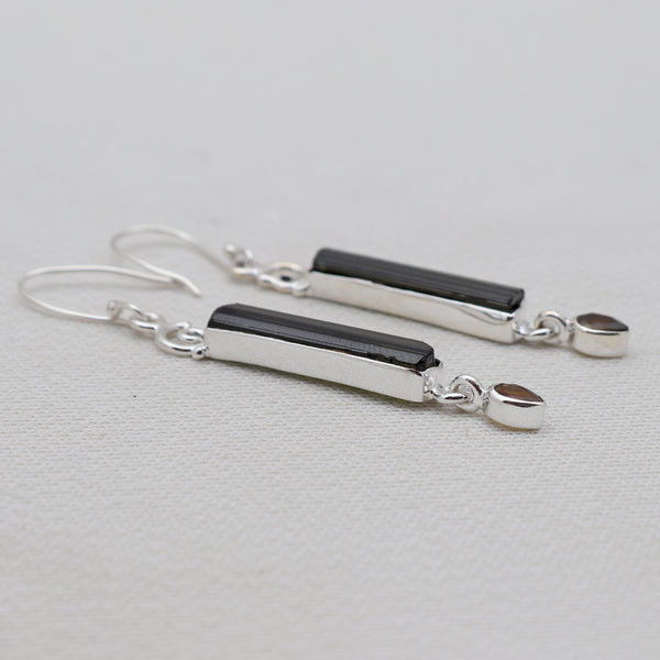 925 Sterling Silver Tourmaline Earrings