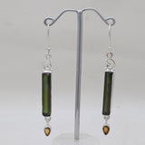 925 Sterling Silver Tourmaline Earrings
