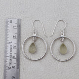 Natural Pyrite Silver Earrings