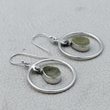 Natural Pyrite Silver Earrings
