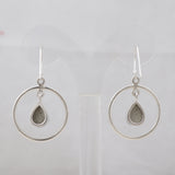 Natural Pyrite Silver Earrings