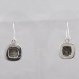 Raw Pyrite Druzy Silver Earrings