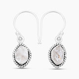 925 Silver Herkimer Quartz Earrings