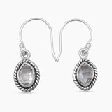 925 Silver Herkimer Quartz Earrings