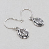 925 Silver Herkimer Quartz Earrings