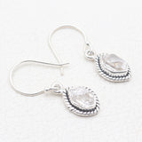 925 Silver Herkimer Quartz Earrings