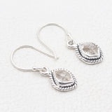 925 Silver Herkimer Quartz Earrings