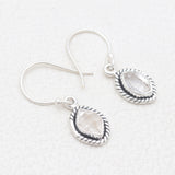 925 Silver Herkimer Quartz Earrings