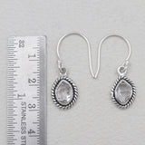 925 Silver Herkimer Quartz Earrings