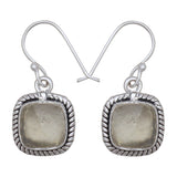 Raw Pyrite Druzy Silver Earrings