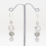 925 Silver Herkimer Quartz Earrings