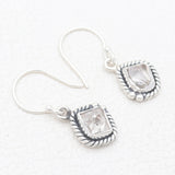925 Silver Herkimer Quartz Earrings