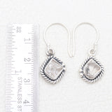 925 Silver Herkimer Quartz Earrings