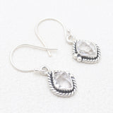 925 Silver Herkimer Quartz Earrings