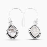 925 Silver Herkimer Quartz Earrings