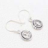 925 Silver Herkimer Quartz Earrings