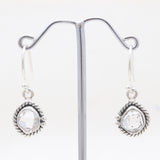 925 Silver Herkimer Quartz Earrings