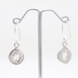 925 Silver Herkimer Quartz Earrings