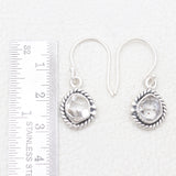 925 Silver Herkimer Quartz Earrings