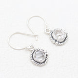 925 Silver Herkimer Quartz Earrings