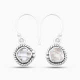 925 Silver Herkimer Quartz Earrings