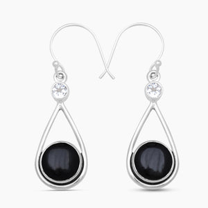 925 Sterling Silver Black Onyx Earrings