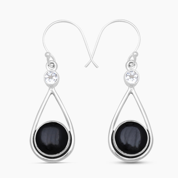 925 Sterling Silver Black Onyx Earrings