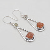 Fanta Garnet Silver Earrings