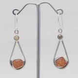 Fanta Garnet Silver Earrings