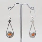 Fanta Garnet Silver Earrings