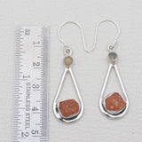 Fanta Garnet Silver Earrings