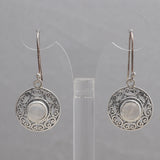 Rainbow Moonstone Silver Earrings