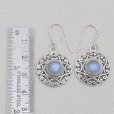 925 Sterling Silver Rainbow Moonstone Earrings
